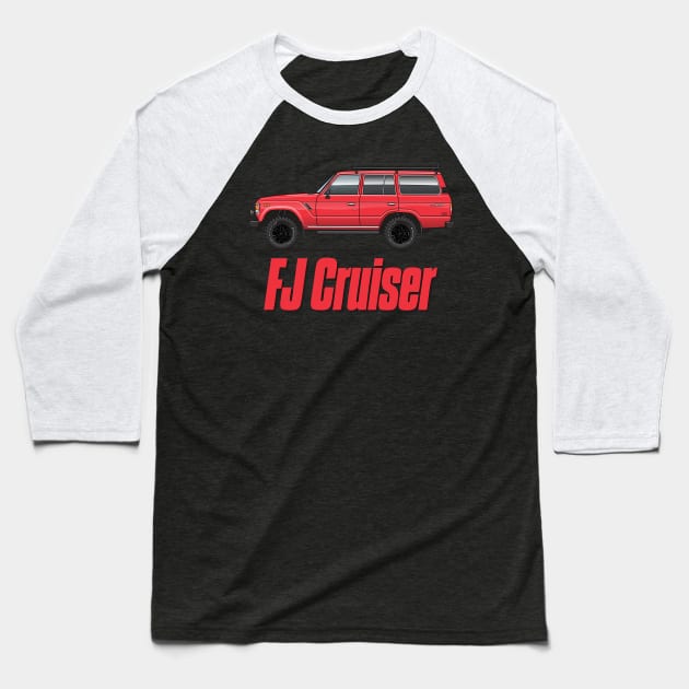 Cruiser-red Baseball T-Shirt by JRCustoms44